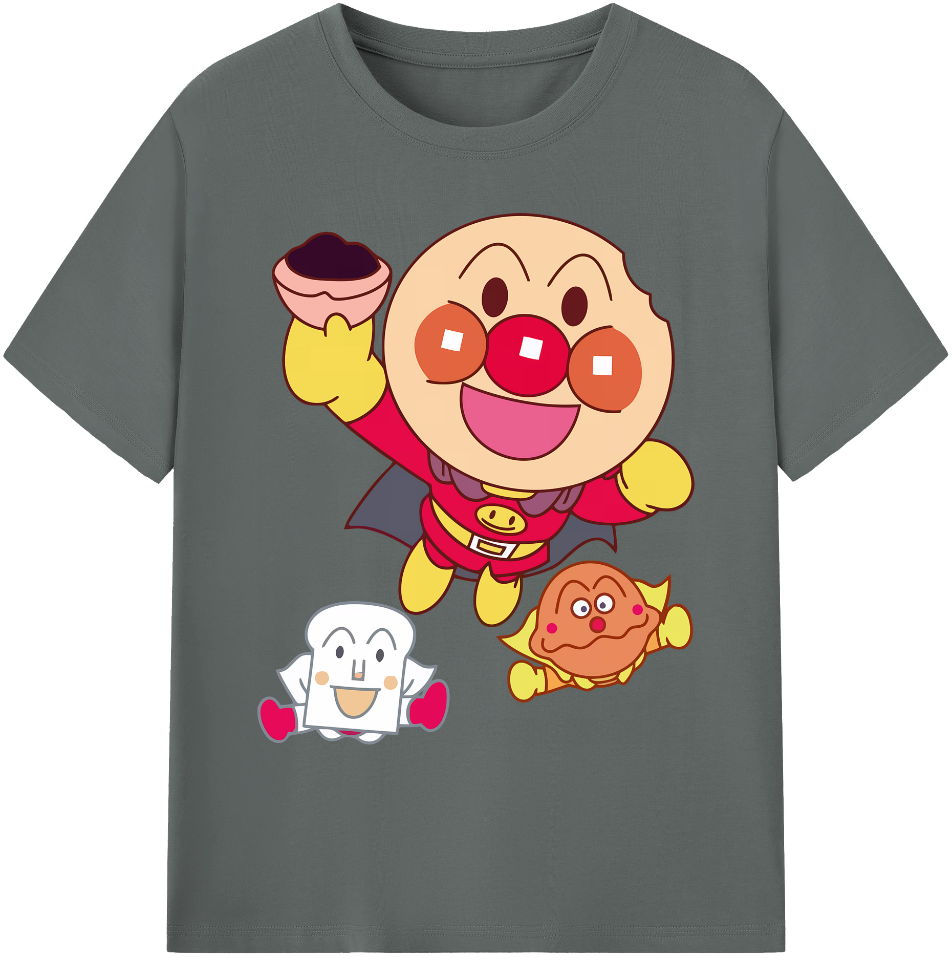 （画像用） アンパンマン Anpanman 綿100％ メンズ半袖Tシャツ｜肌触りやわらか＆通気性